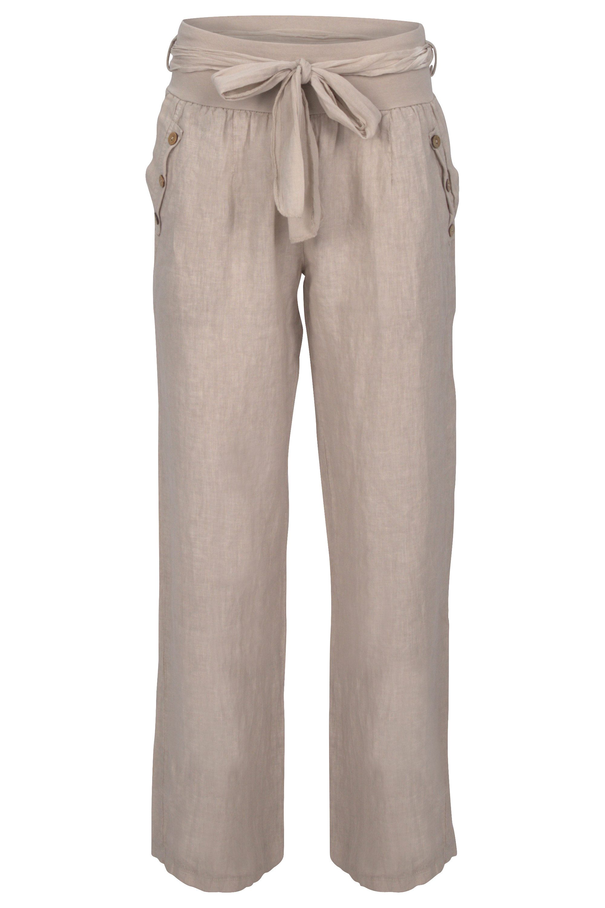 malito more than fashion Leinenhose malito Damen Hose aus Leinen, Stoffhose günstig online kaufen