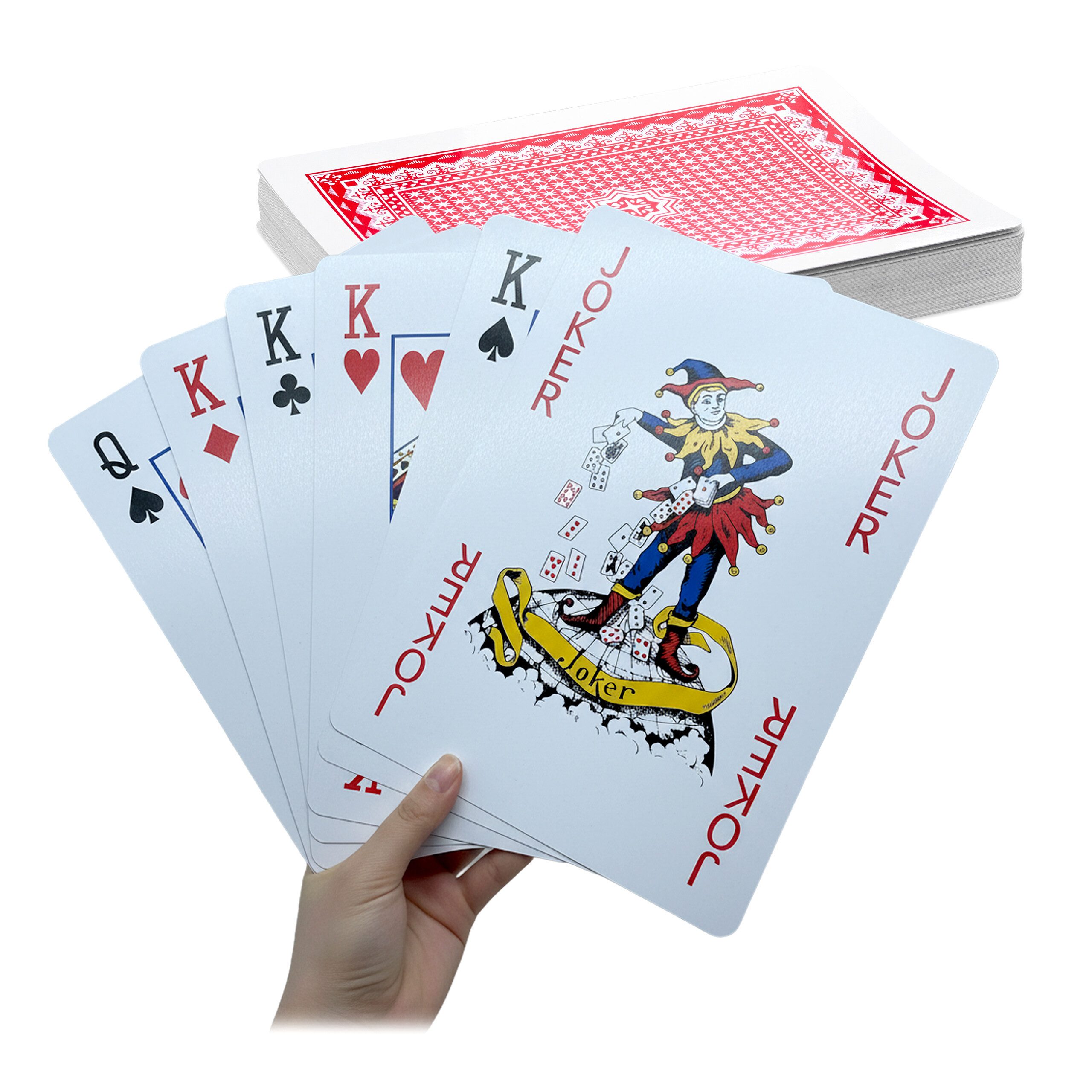 relaxdays Spiel 54 Jumbo Spielkarten