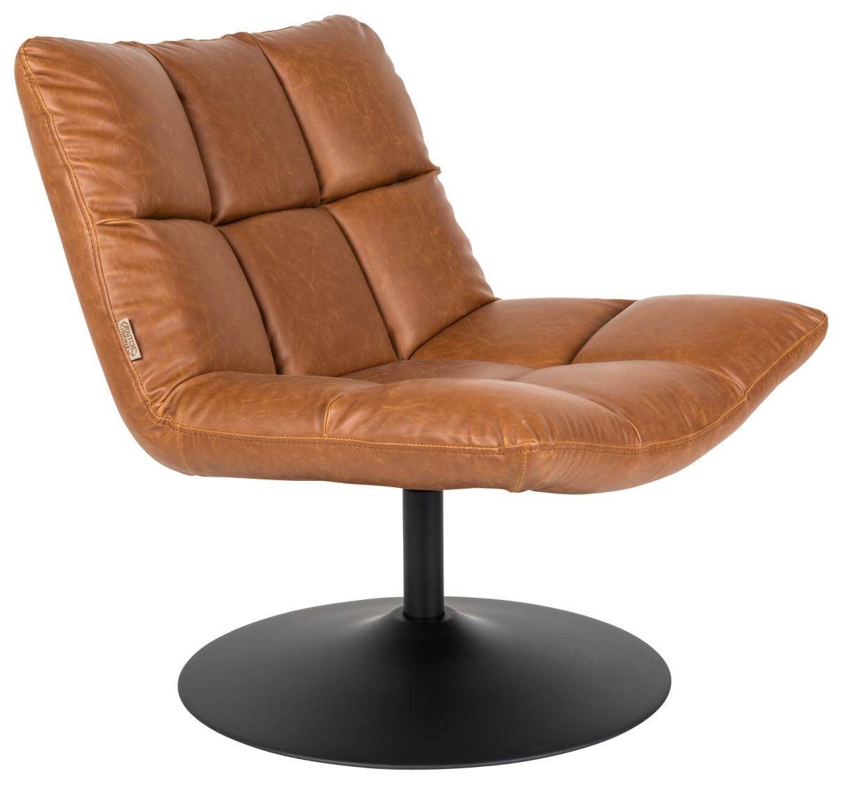 Dutchbone Loungesessel Lounge Sessel BAR VINTAGE BROWN Kunstleder von DutchBone