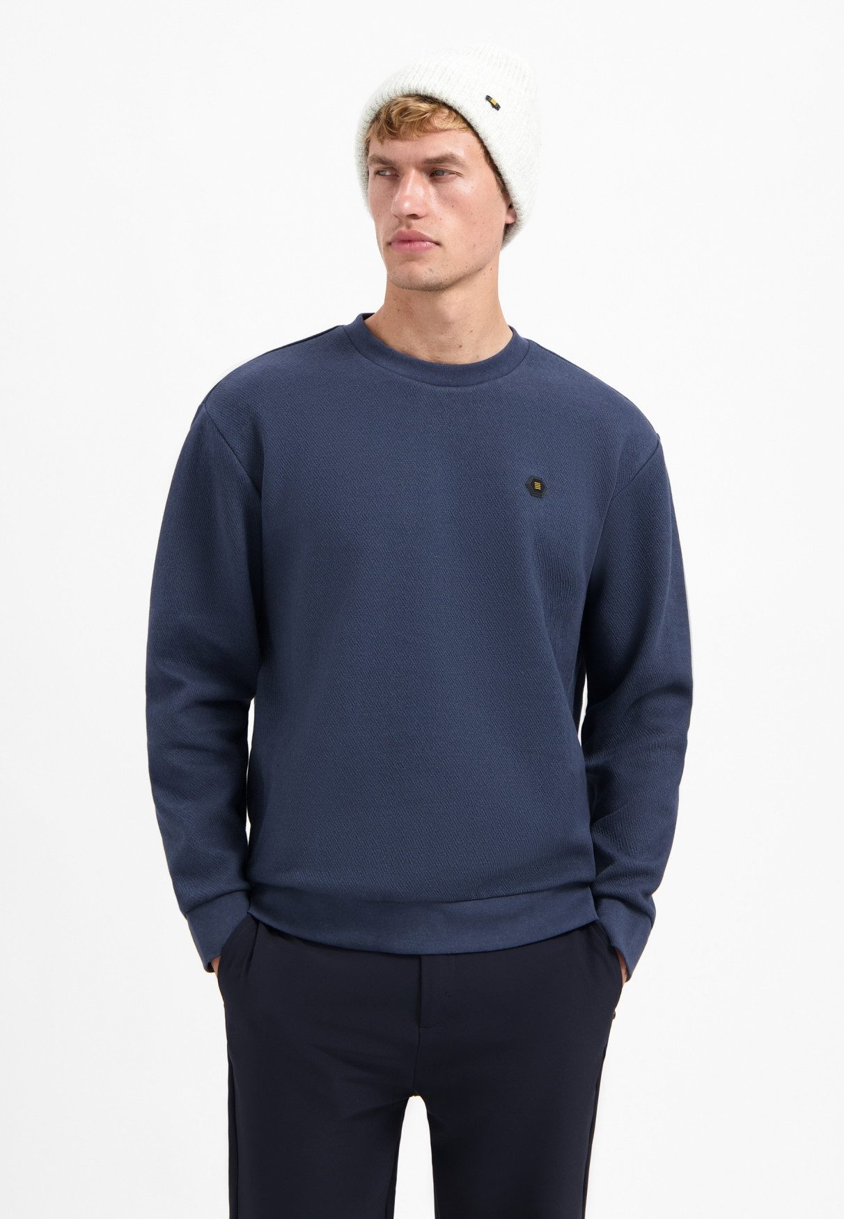 NO EXCESS Sweater No Excess Strukturierter Pullover günstig online kaufen