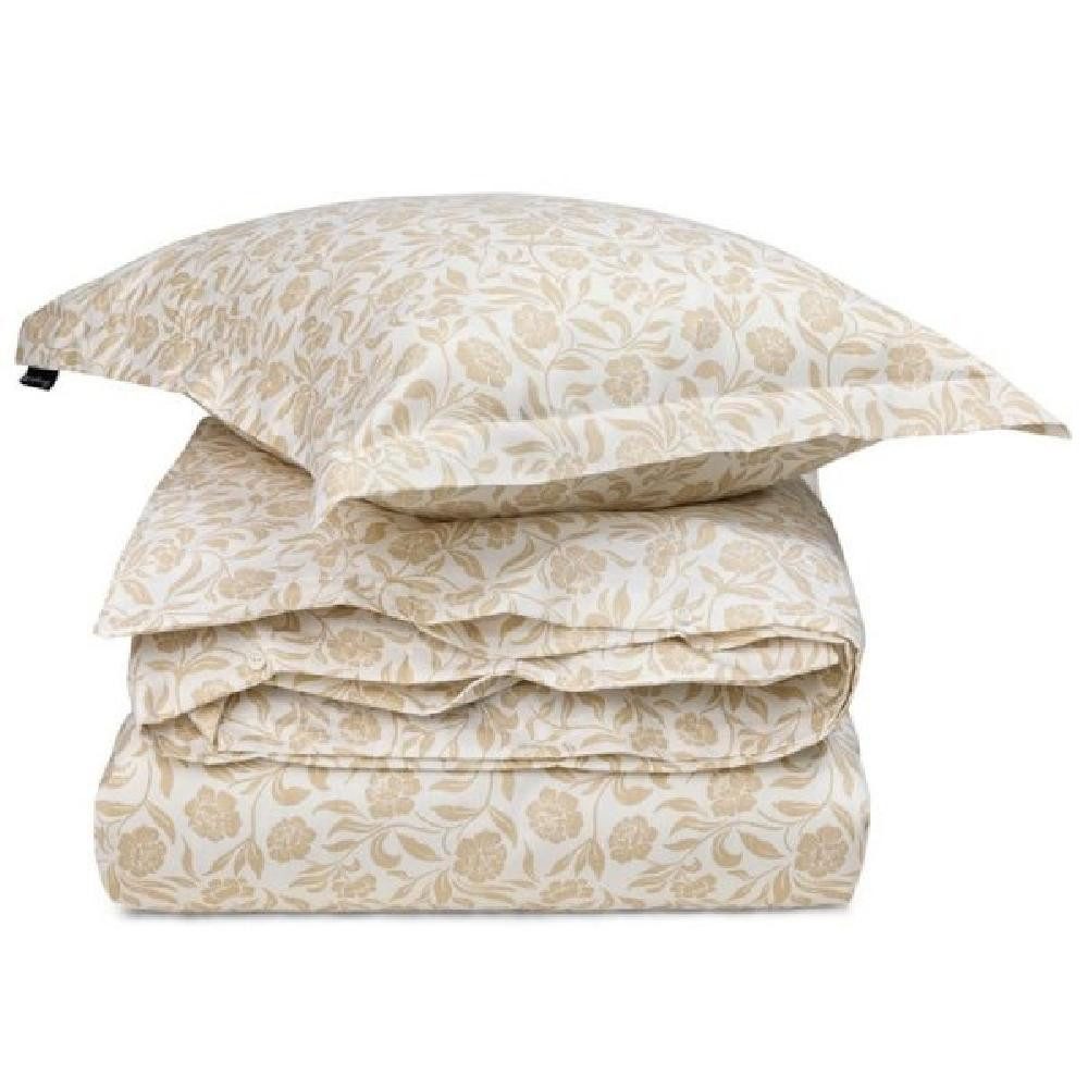 Lexington Постельное белье Постельное белье Flowers Cotton Sateen Weiß Beige (135x200cm) (2-teilig)