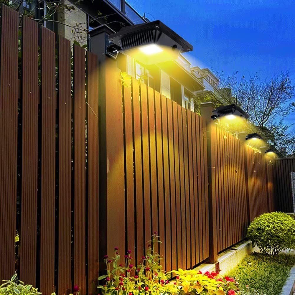 2Stück für Wegeleuchte Dachrinnenleuchte 40LEDs LED Solarleuchten Haus, Bewegungsmelder Coisini Dachrinnen Zaun,