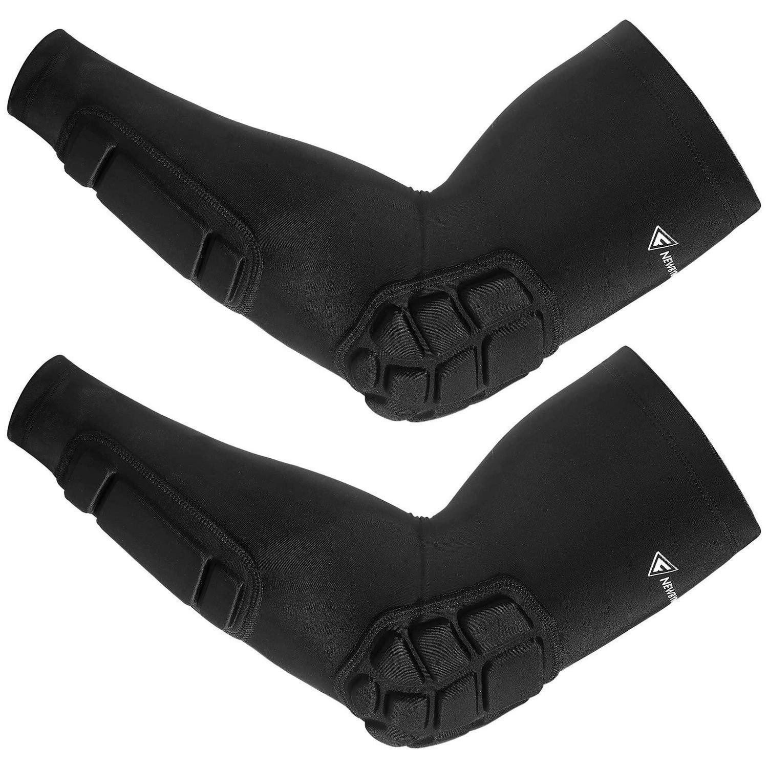 LuxusKollektion Armlinge Armschoner gepolstert 2er-Pack Schwarz XXL