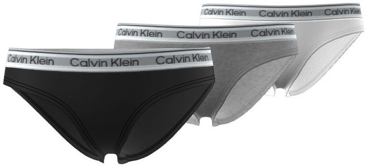 Calvin Klein Underwear Brasilslip 3PK BIKINI (Packung, 3-St., 3er-Pack) mit Logobund