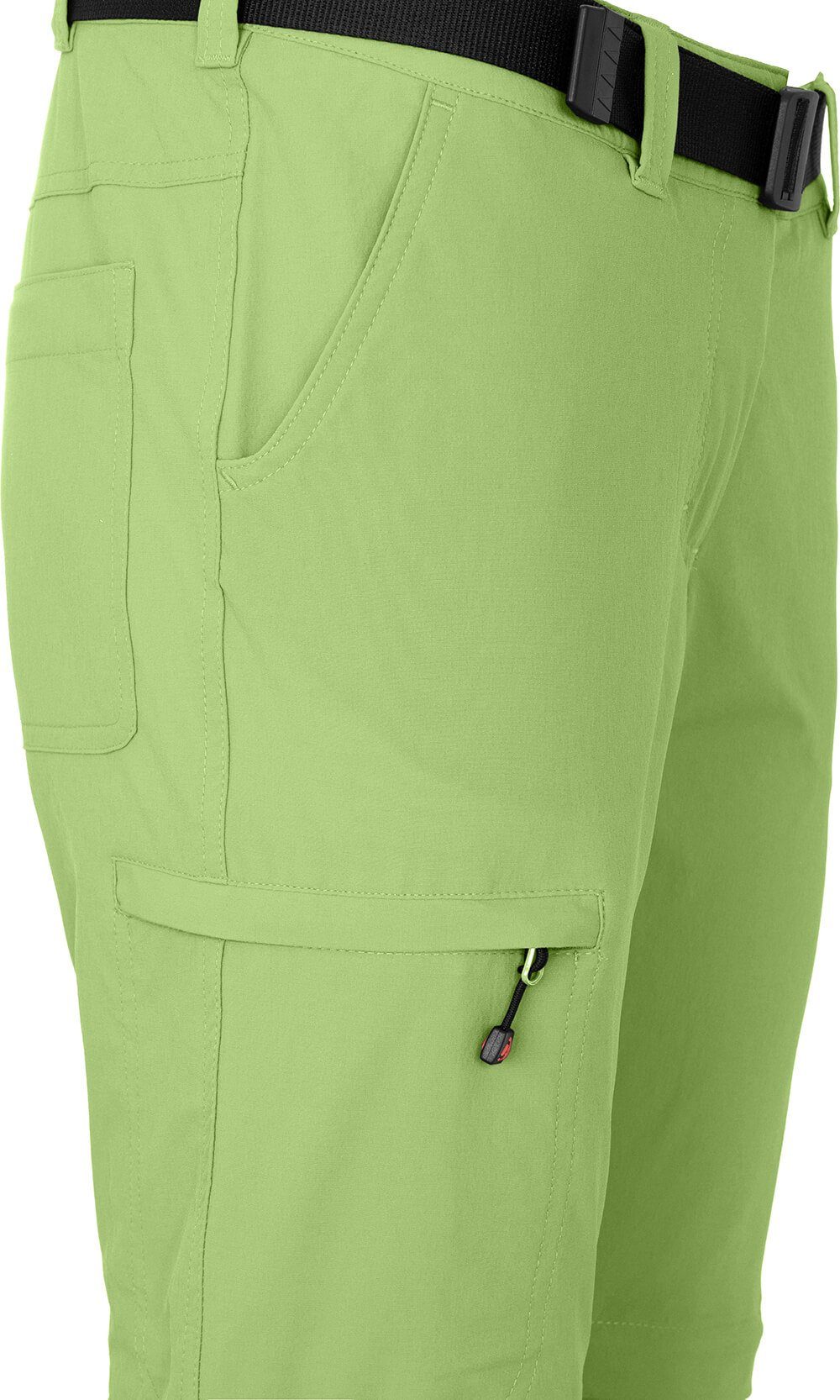 Bergson Zip-off-Hose BENNETT Zipp-Off Damen Wanderhose, Langgrößen, pflegeleicht, grün vielseitig, hell (slim)