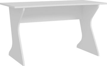 FORTE Schreibtisch Utapau, geschwungene Tischplattenform, mit Kabeldurchführung, verschiedene Maßausführungen