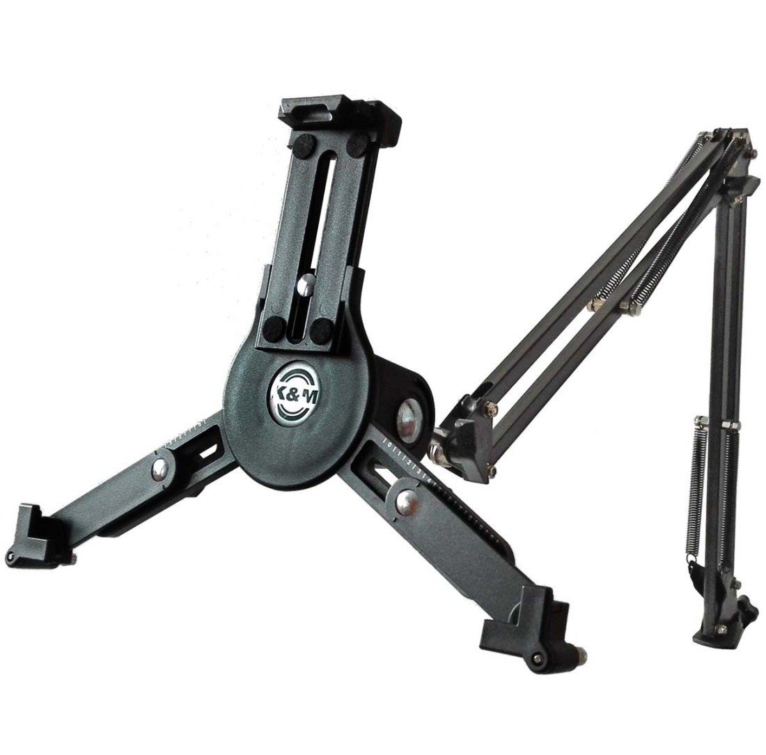 König & Meyer Tablet-Halterung K&M 19790 Tablet-Stativhalter mit Tisch-Mikrofonarm, (bis 13 Zoll, für Stativ, Universal, mit Tisch-Mikrofonarm)