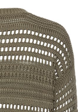 camel active Rundhalspullover mit Lochstrickmuster Pullover_Strickpullover