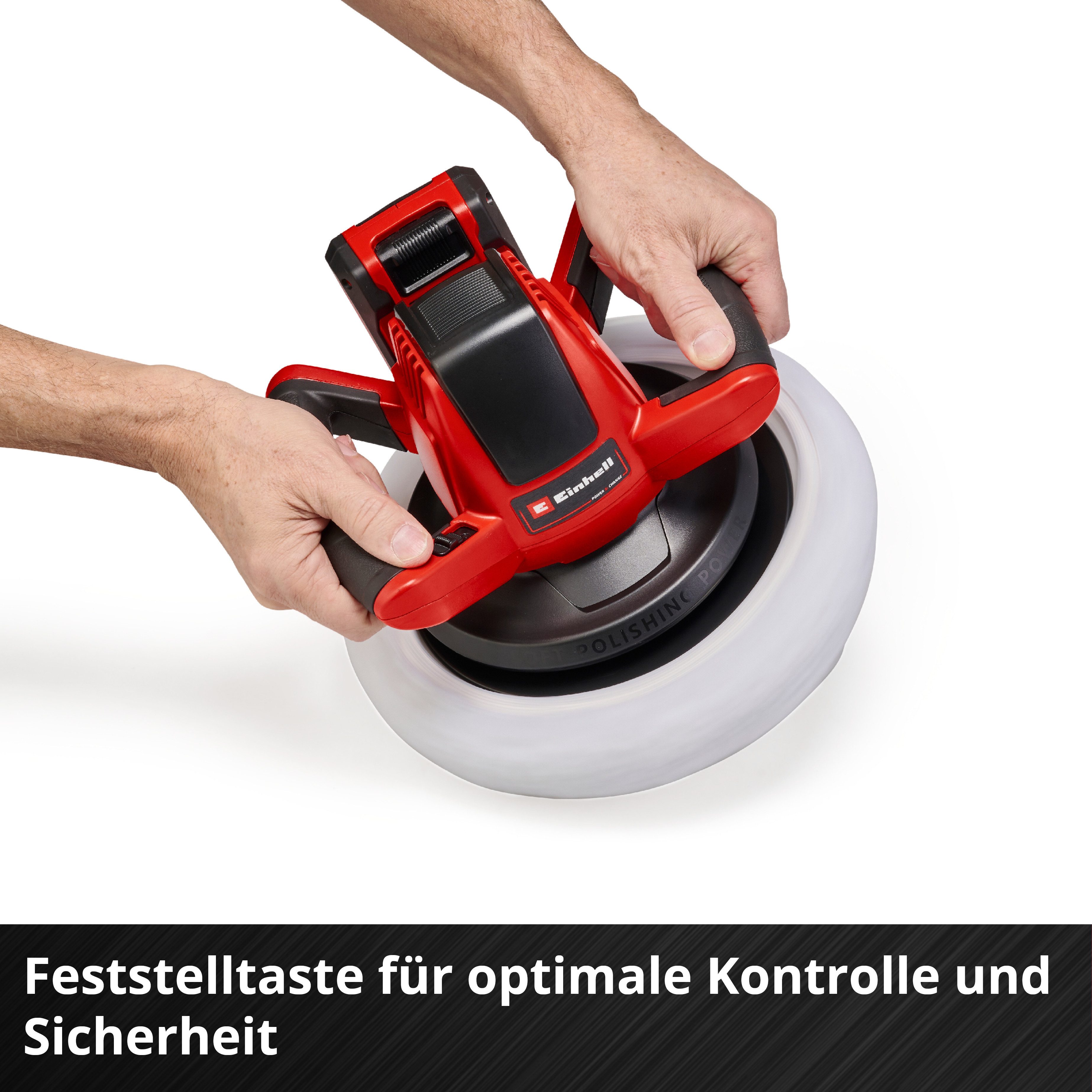 Einhell Akku-Poliermaschine CE-CB 18/254 Li-Solo, 2500 max. U/min, Ø 254 mm, Power X-Change, ohne Akku und Ladegerät – Bild 5 von 5