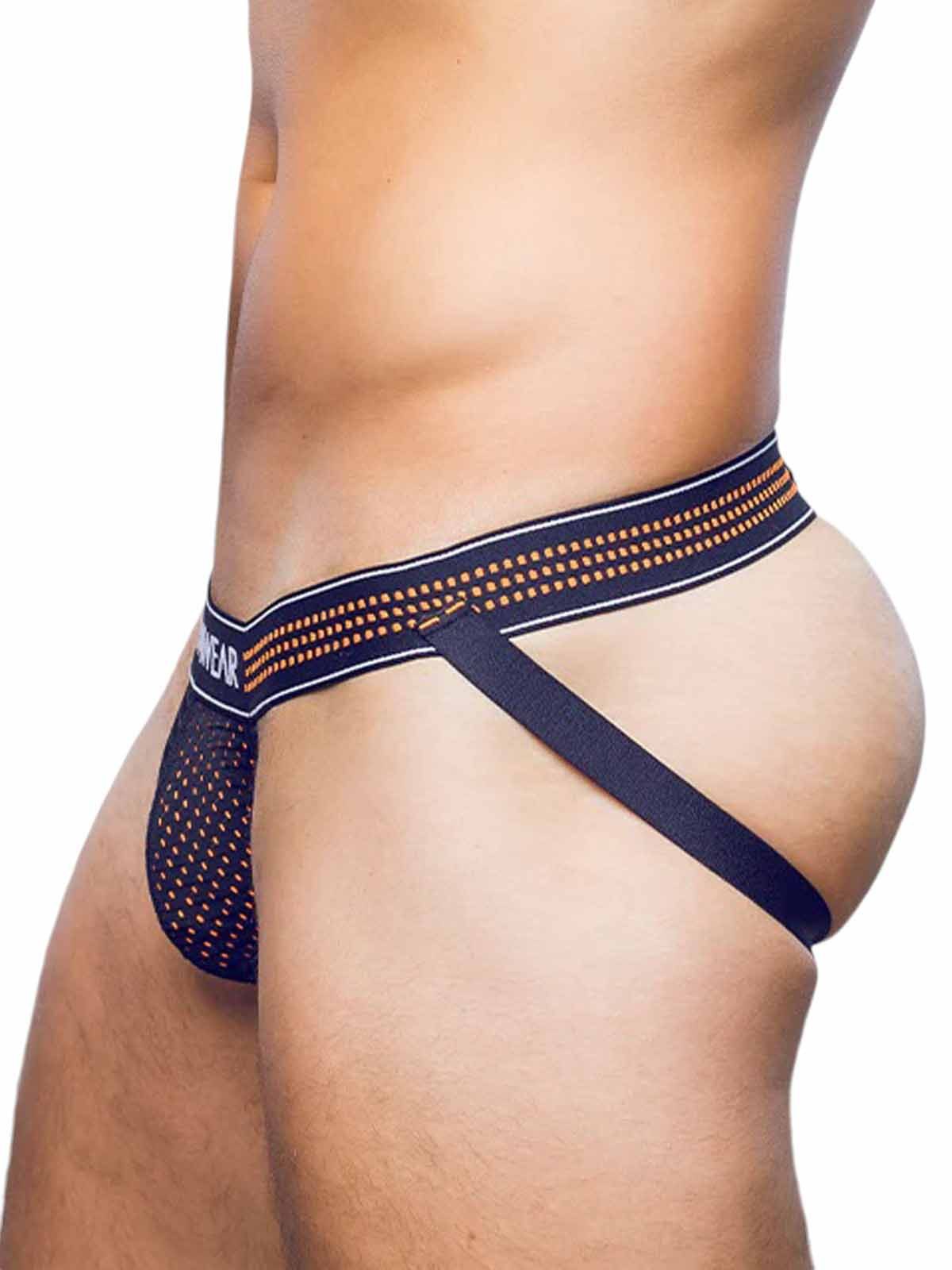 String Supawear Neon Mesh Jock Underwear - Neon Orange