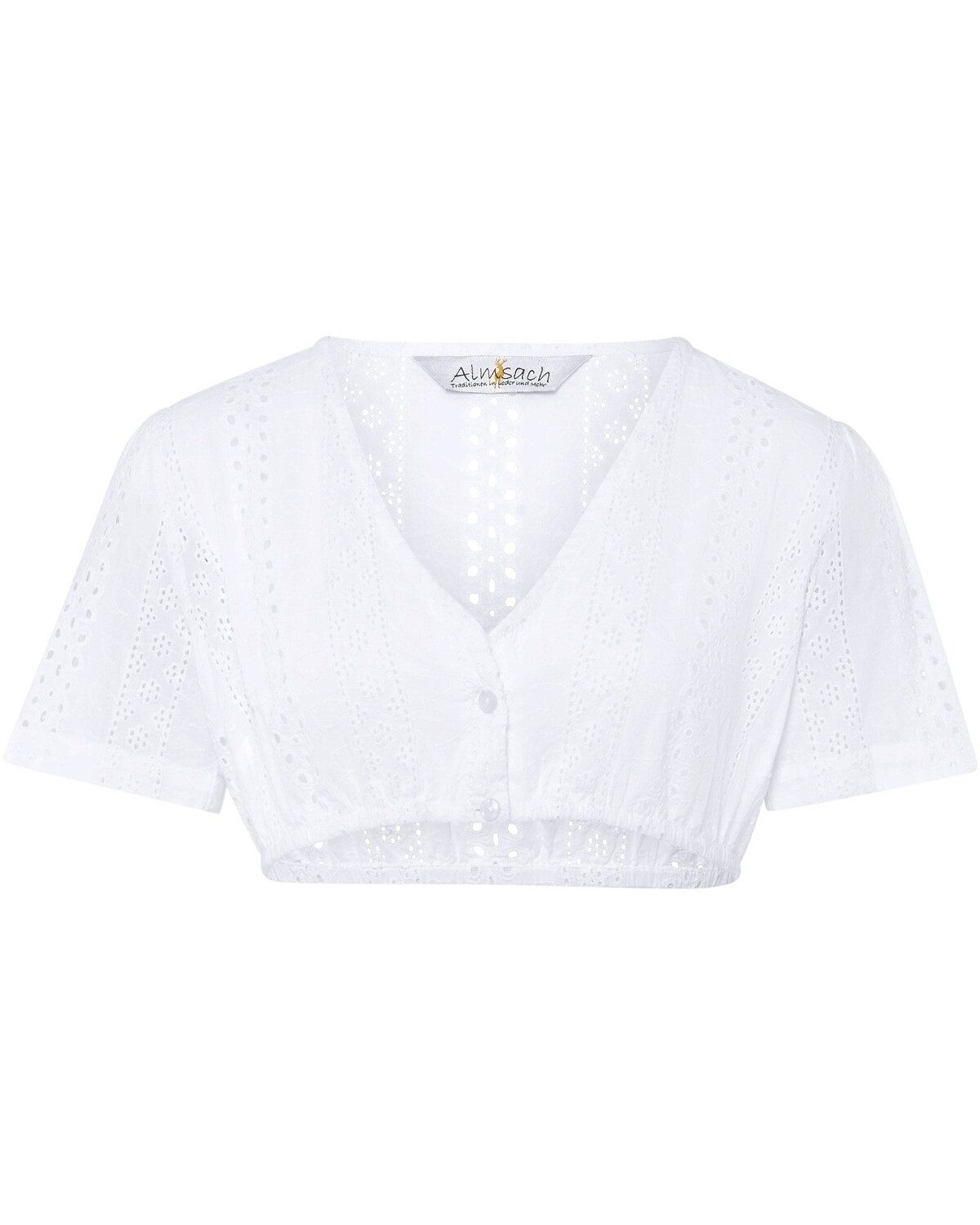 Dirndlbluse Dirndlbluse mit Lockstickerei
