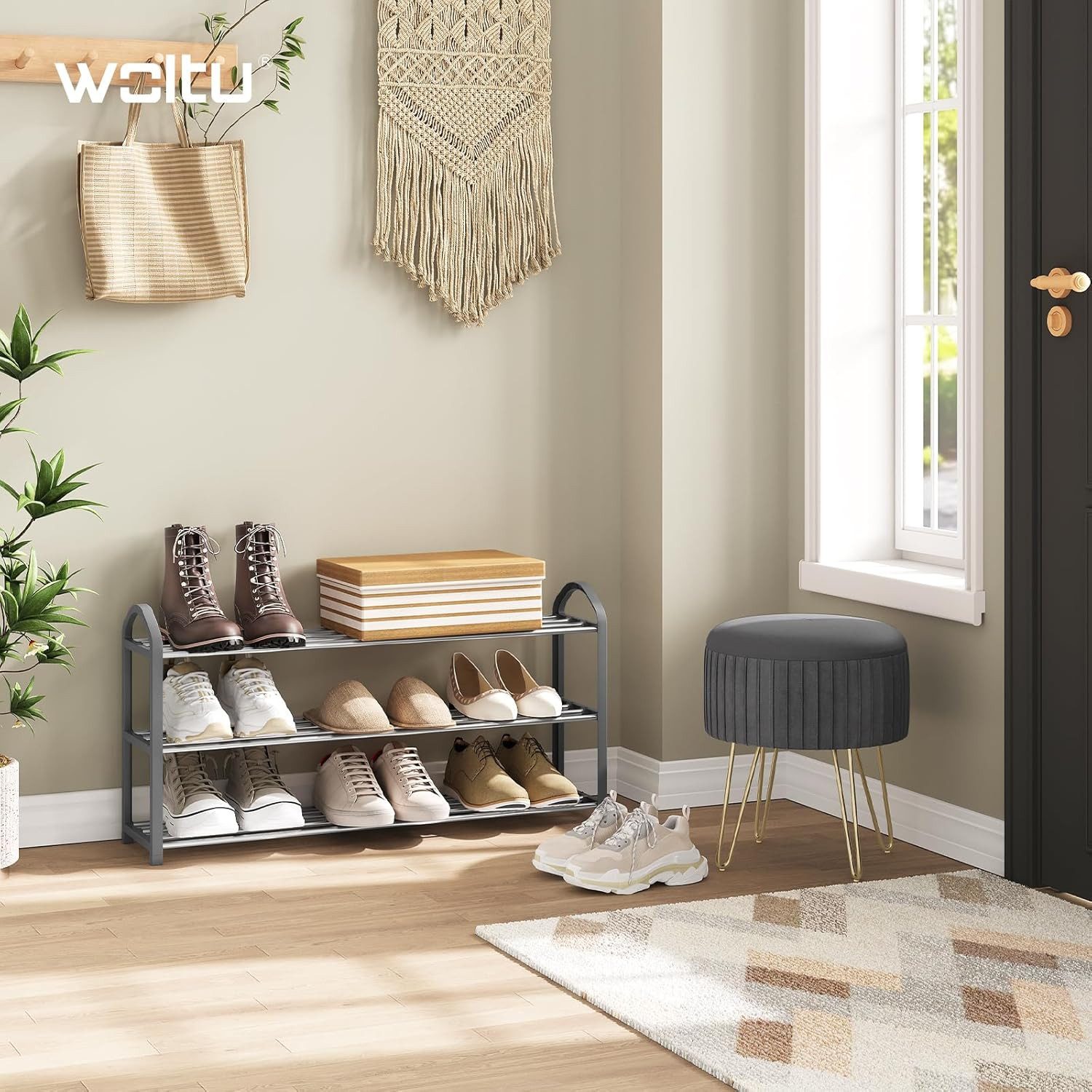 Woltu Schuhregal, 1-tlg., 3 Schicht für günstig online kaufen