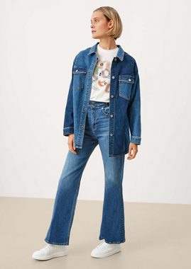 s.Oliver 5-Pocket-Jeans Regular: Wide leg-Jeans mit Bügelfalte Waschung