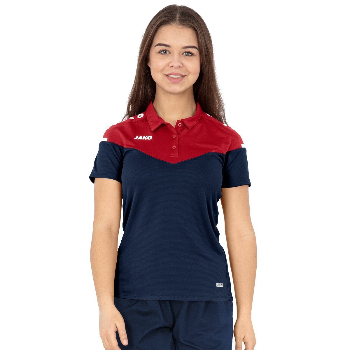 Poloshirt Champ 2.0 (100% Polyester) marine/rot Damen