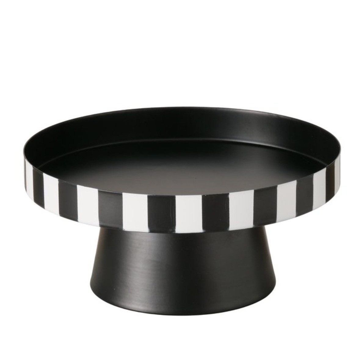 BOLTZE Tablett auf Stand schwarz/weiß gestreift