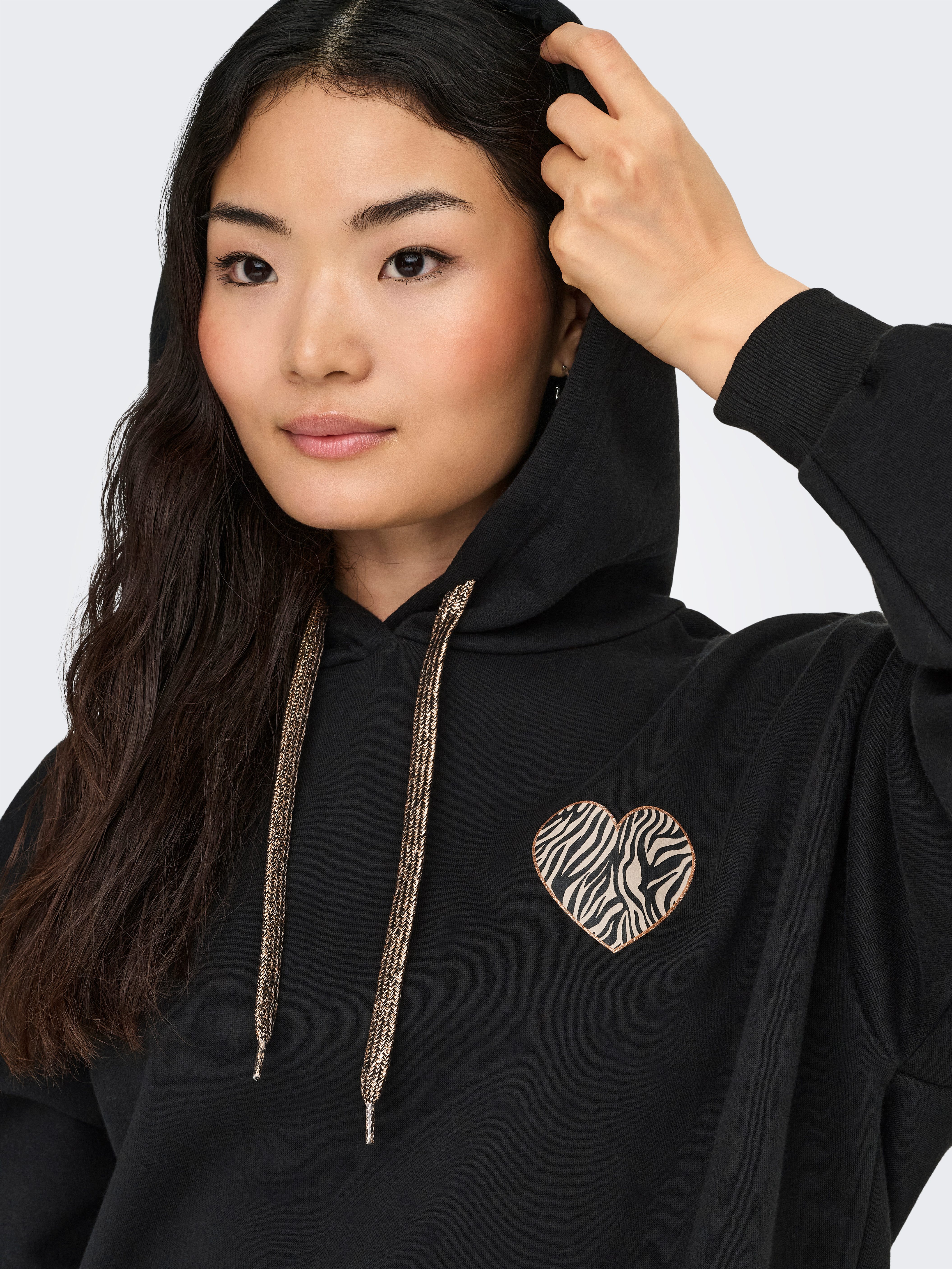 ONLY Kapuzensweatshirt ONLDAZE L/S ANIMAL HOODIE DETAILS CS SWT