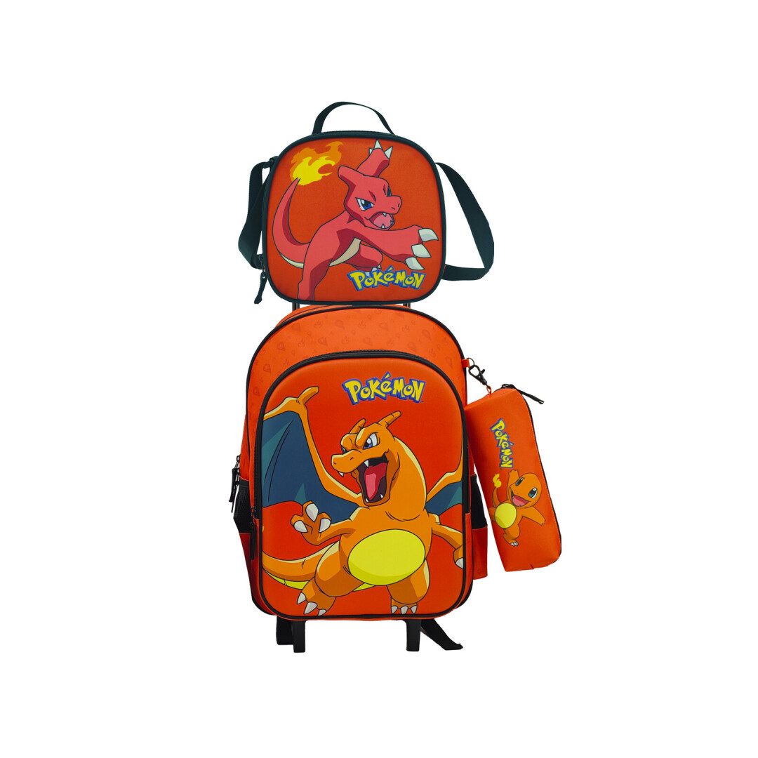 POKÉMON Kinderrucksack Pokémon Schul Trolley Set 3-teilig Kinder (1-tlg)