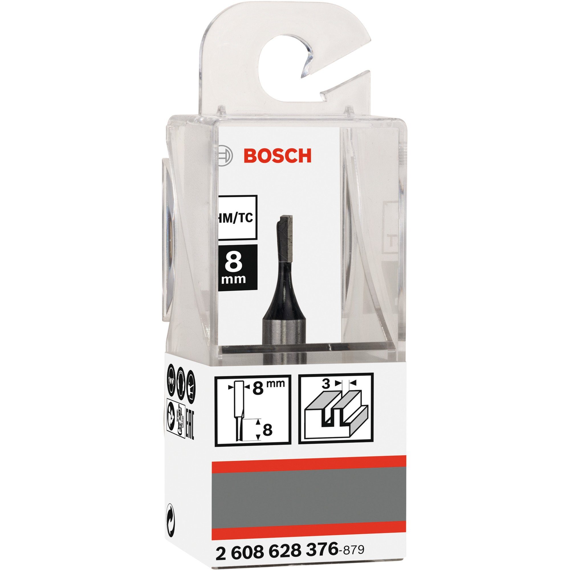 BOSCH Fräse Bosch Professional Nutfräser Ø for Wood, Standard