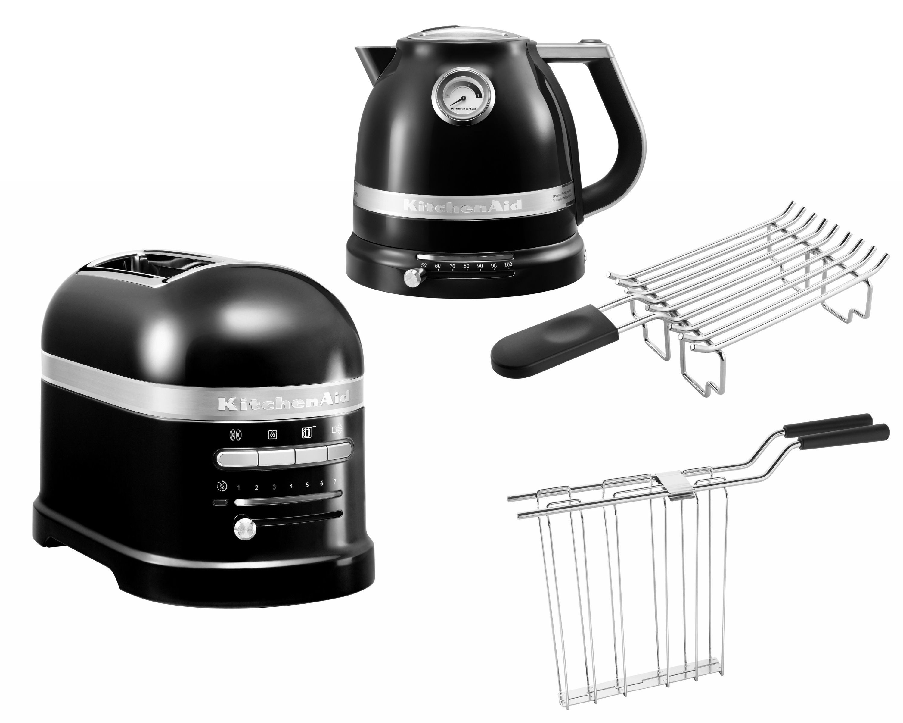Toaster KitchenAid Artisan Wasserkocher, 2 Scheiben Toaster, Brötchenaufsatz