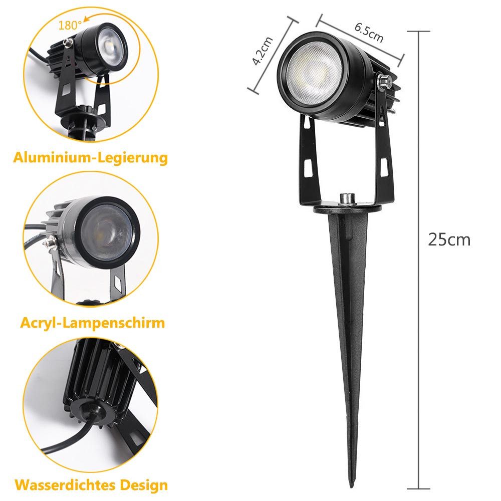 Sunicol LED Gartenleuchte Gartenbeleuchtung LED mit günstig online kaufen