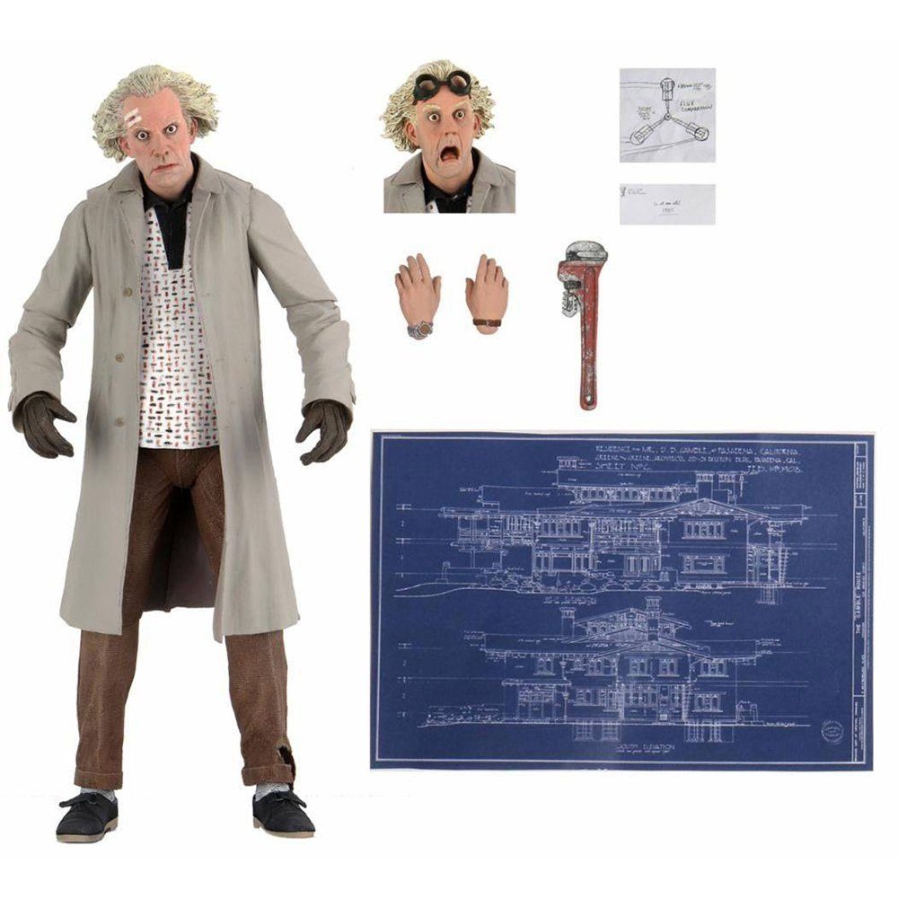 NECA Actionfigur Zurück in die Zukunft Ultimate, (Größe ca. 18 cm), mit Zubehör und austauschbaren Teilen