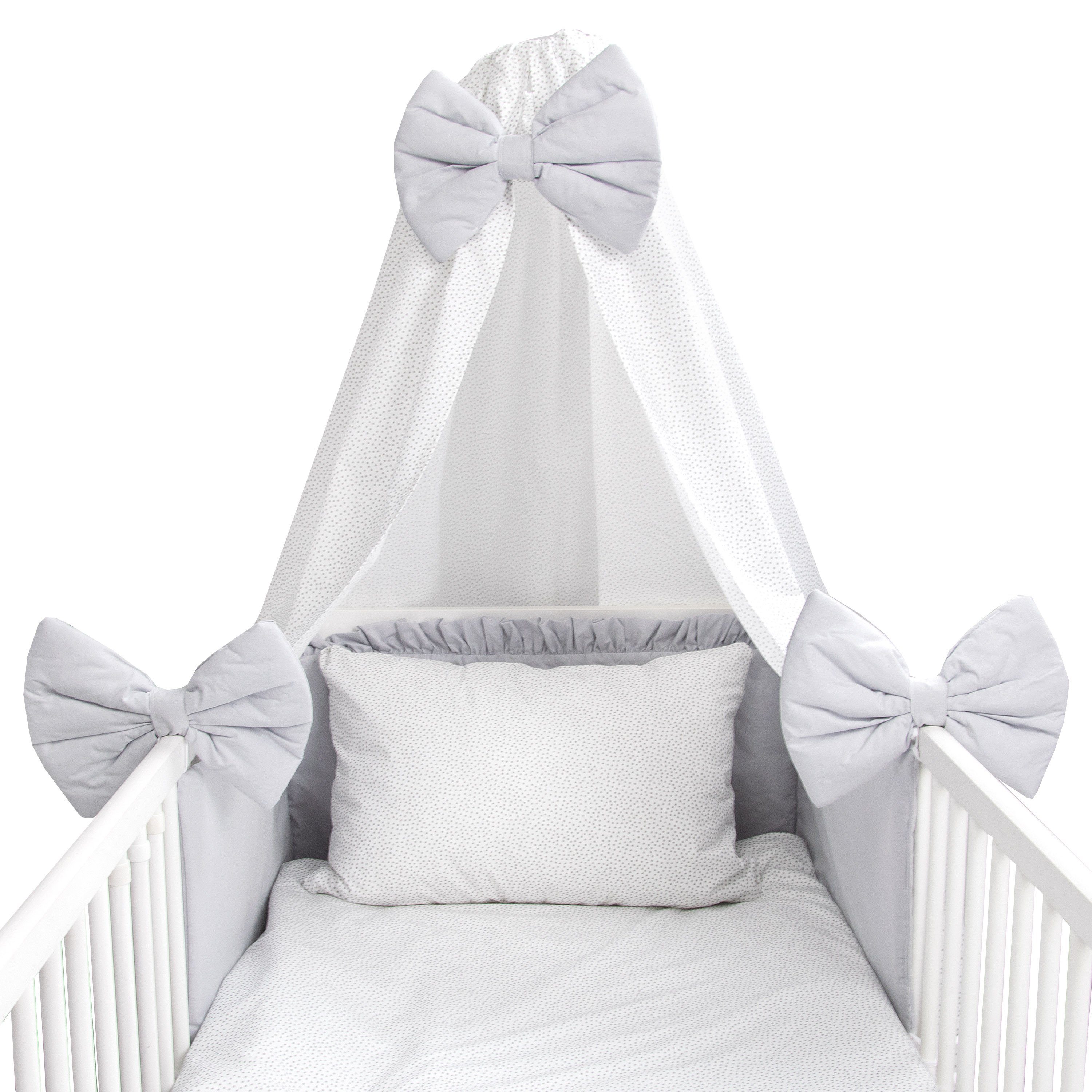 Amilian Babybettwäsche Set 7-teilig - Bettwäsche 100x135 - Kissenbezug 40x6 günstig online kaufen
