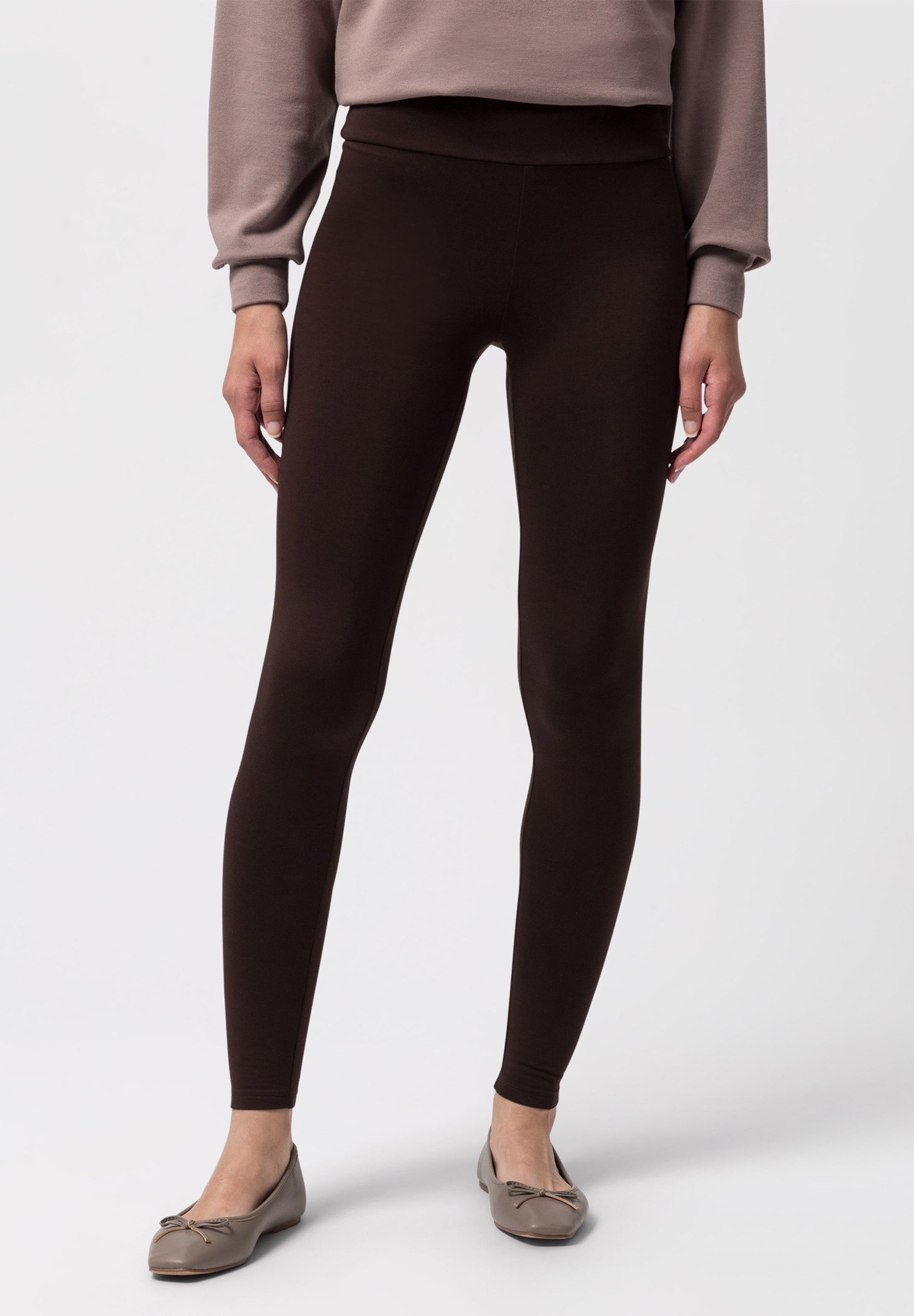 Les Lunes Leggings LUNA Warm Leggings Thermo Hoher Bund, gebrushte Innenseite, Wärmendes Material, volle Länge