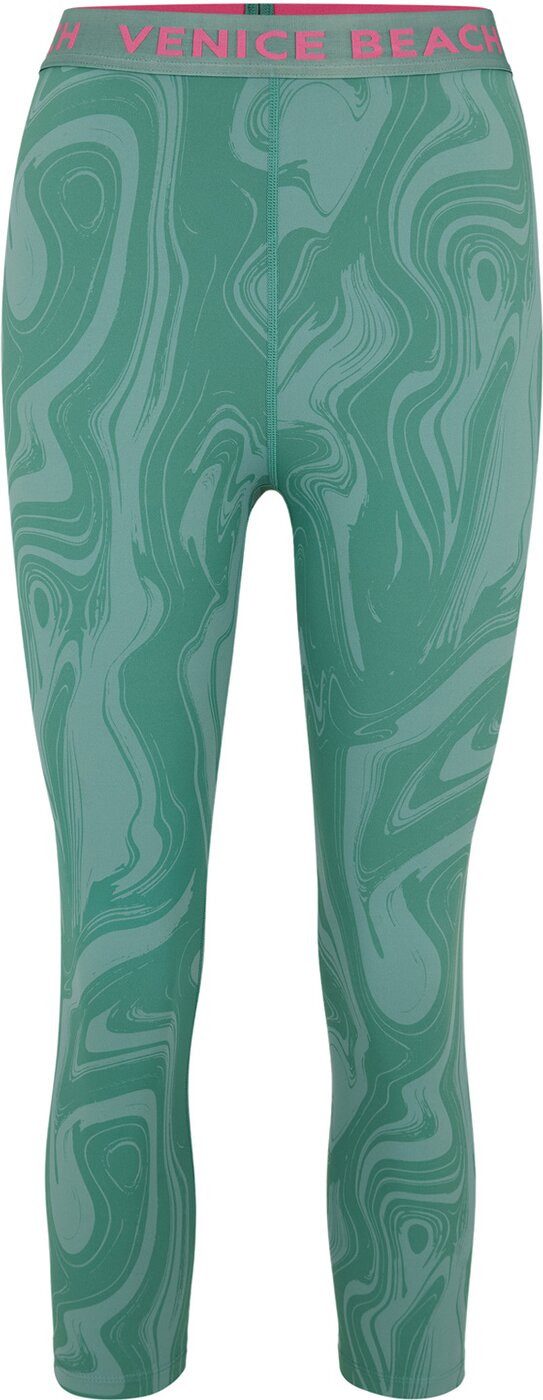 Venice Beach Trainingshose VB_Kendall 1117 AOP Tights 7/8 AOP LAVA EUCALYPTUS
