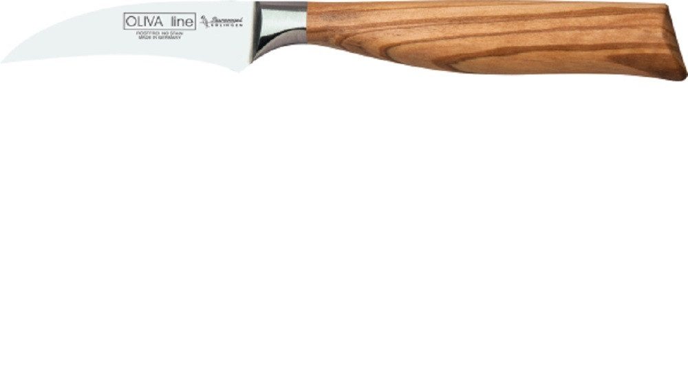 Burgvogel Schälmesser Schälmesser, Klinge 7 cm, Griff aus Olivenholz