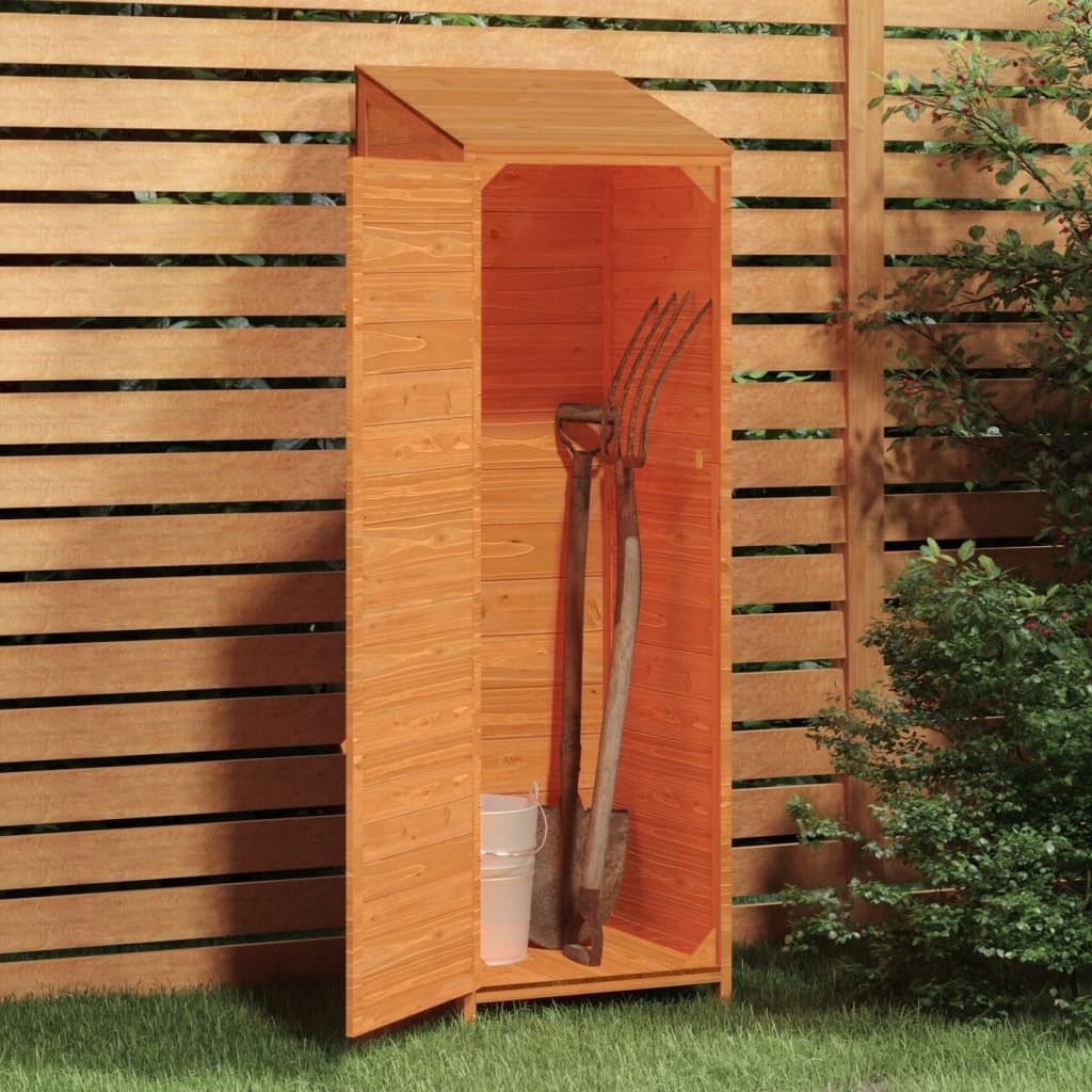 vidaXL Garten-Geräteschrank Braun - 55 x 52 x 1745 cm - schmal Gartenschrank Geräteschuppen Braun