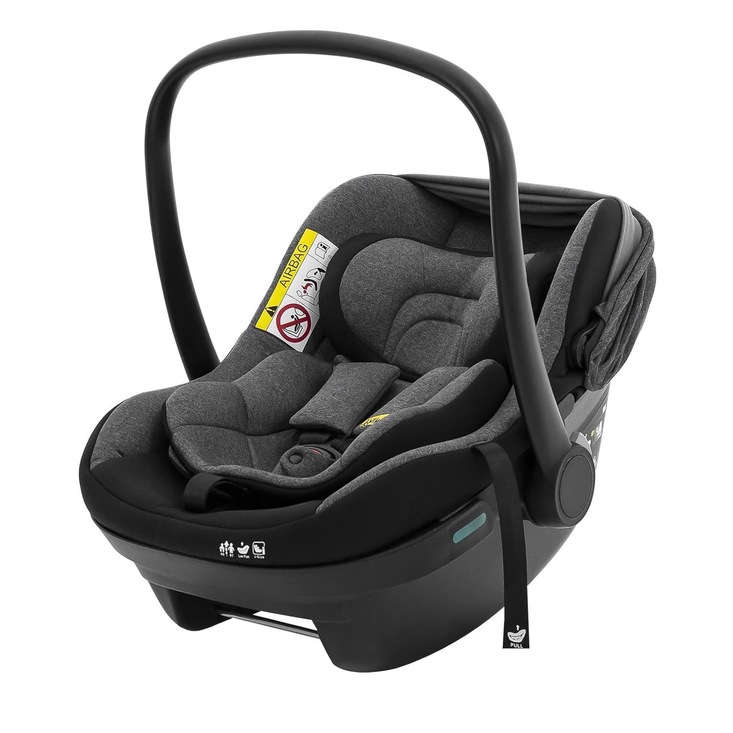 FANNOU Babyschale Stufenlos verstellbare Liegeposition, ab: 40 cm, bis: 87 cm, (1-tlg), Baby Autositz mit Sonnendach, 3-Punkt-Sicherheitsgurt Seitenschutz