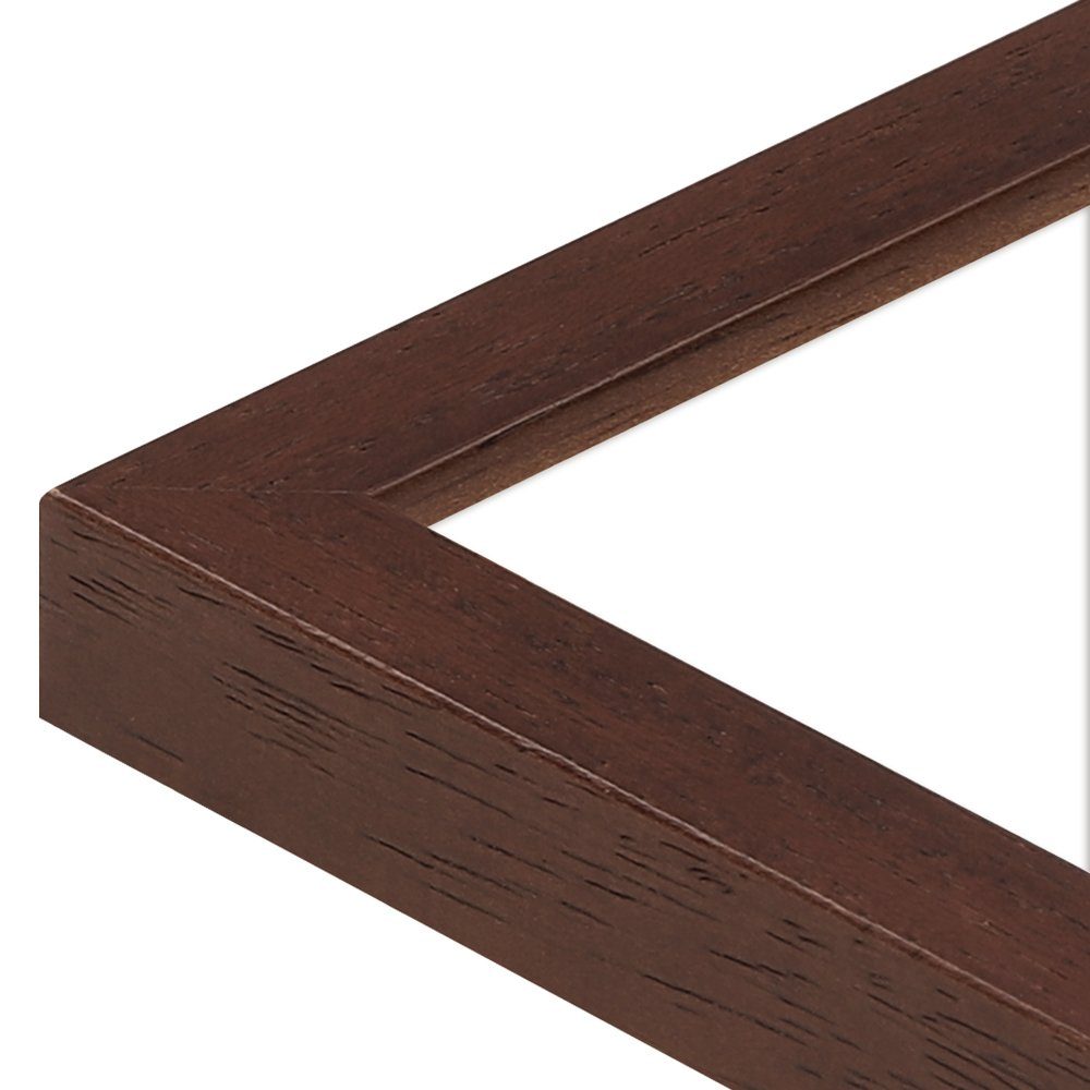 WANDStyle Bilderrahmen H950, Nussbaum-Optik, aus Massivholz im Stil Modern