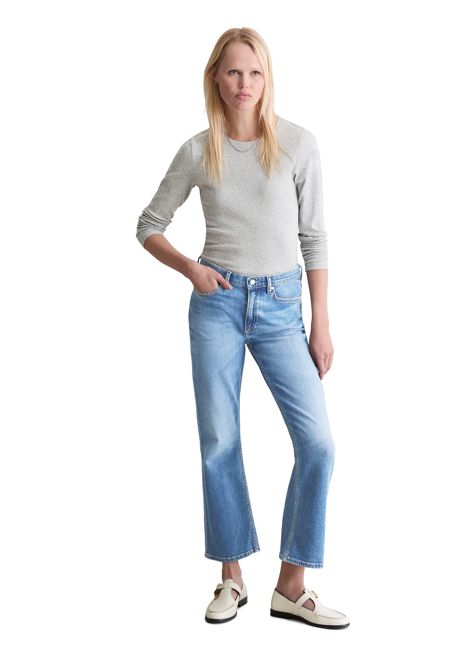Marc O'Polo DENIM Schlagjeans aus Organic Cotton Stretch