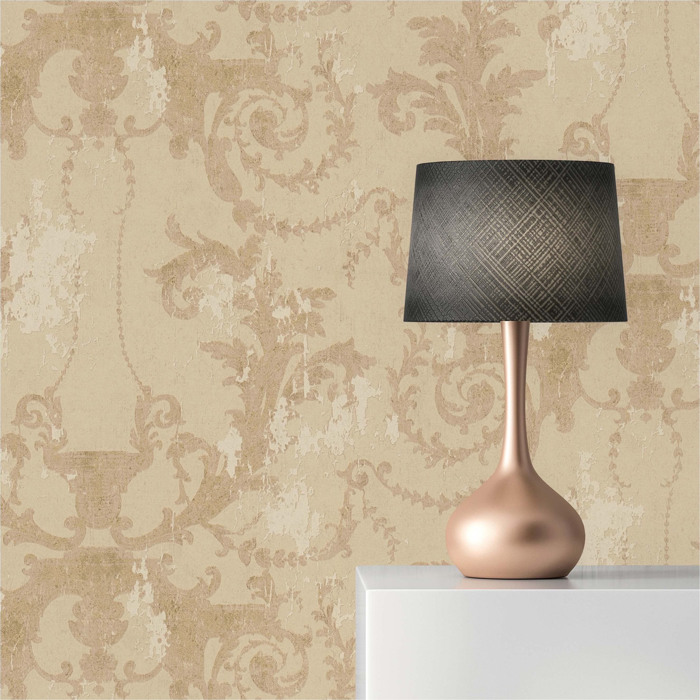 Vliestapete Tapete Barock Giulia M1-No.1501, Vliestapete, Beige, Gold, Ornamen