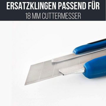 Filzada Cuttermesser 100x Cuttermesser Klingen 18mm Silber Abbrechklingen Cutterklingen