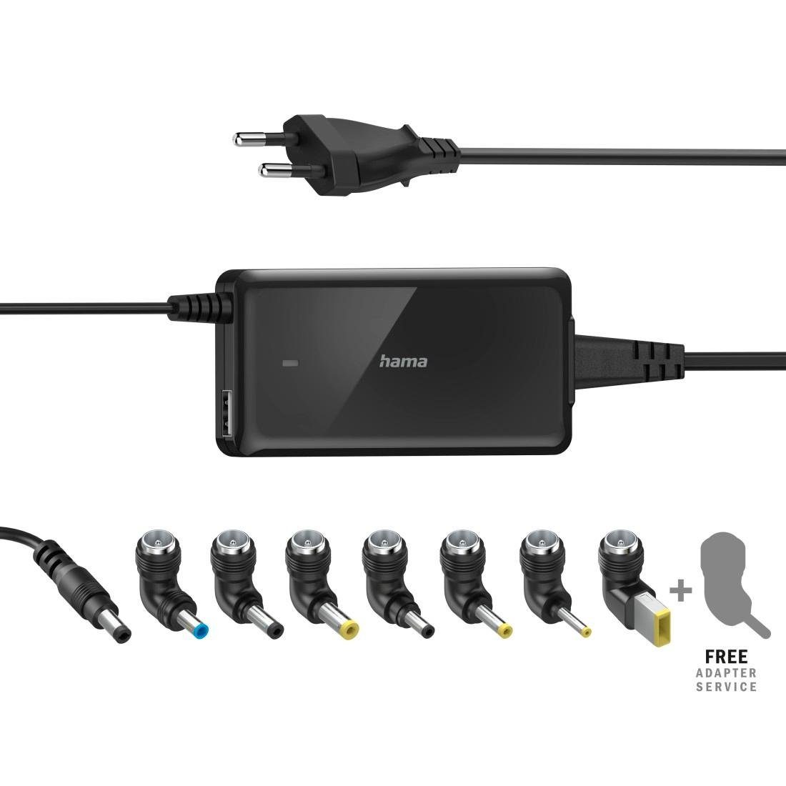 Hama Universal-Notebook-Netzteil "Slim & Light", 19V/65W 8 Notebookstecker Notebook-Netzteil