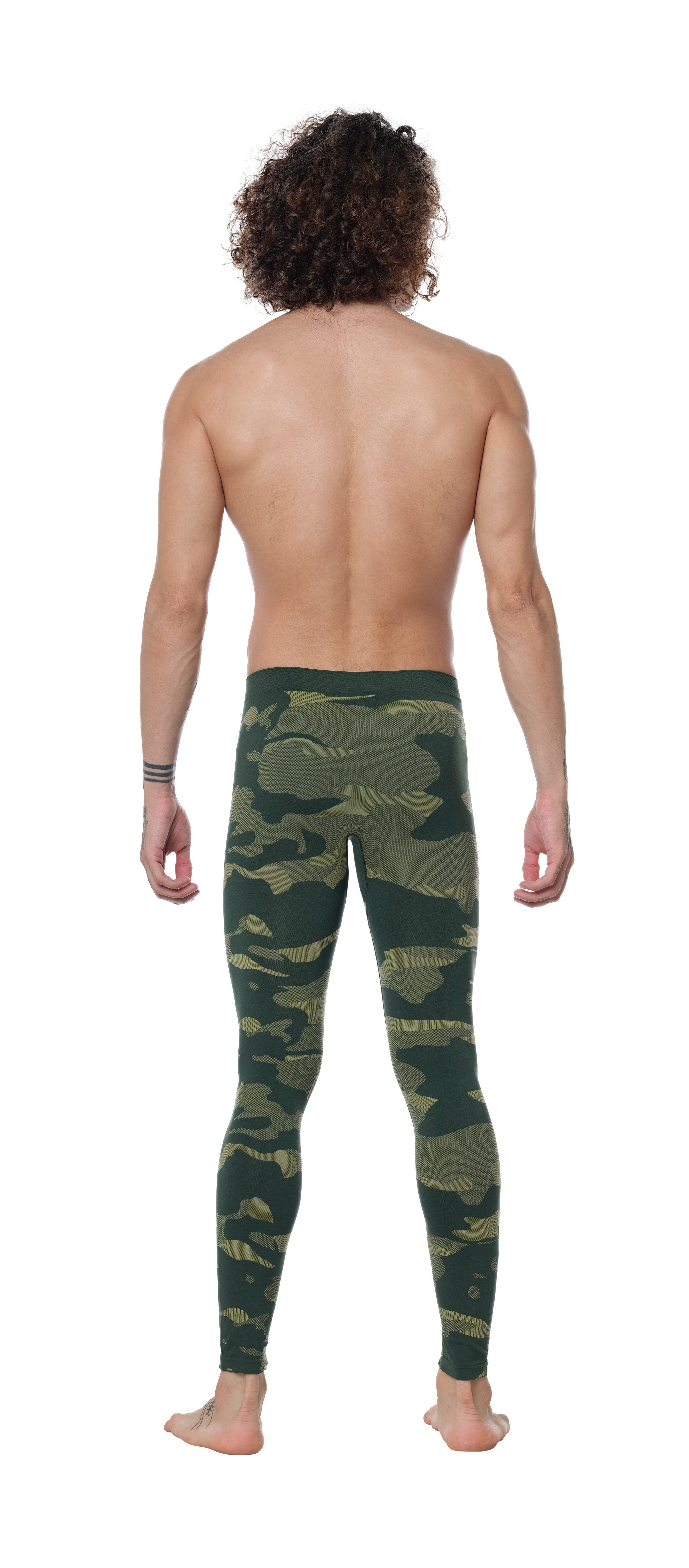 Grün Soul® Seamless, elastischem Camouflage, Thermo-Funktionsunterwäsche, Bund - Herren Stark mit Funktionshose Funktionshose