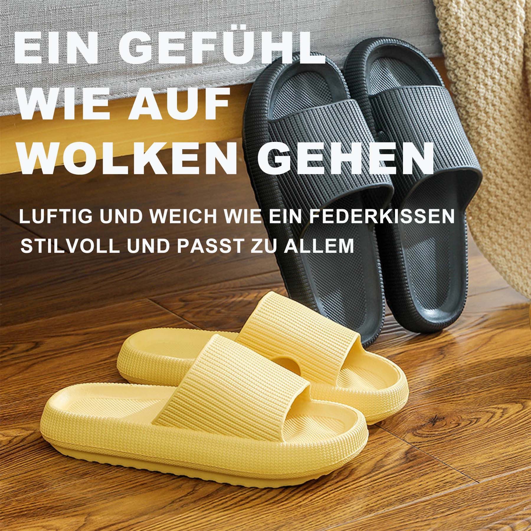 Mutig Badeschuhe Herren Damen,Original EVA Badeschlappen,weich & bequem Hüttenschuhe (Besonders weiches Material mit rutschfester Sohle,Bequem zu tragen, Wolkenweiches Tragegefühl,Slippers für Badezimmer,Perfekte Wahl) Hüttenschuhe Damen Herren Duschpantoffeln Casual Hausschuhe Hausschuh