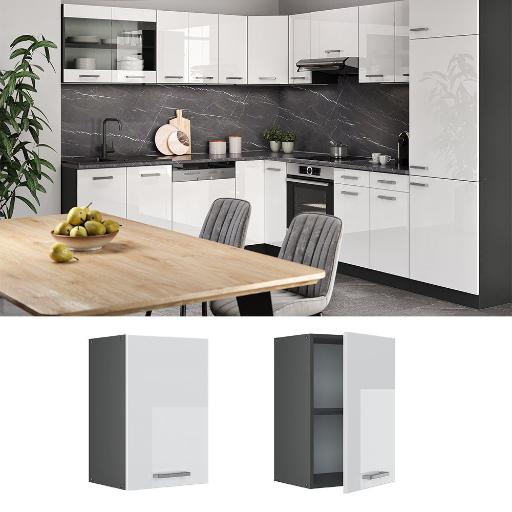Vicco Hängeschrank R-Line, Weiß Hochglanz/Anthrazit, 40 günstig online kaufen
