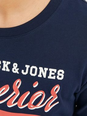 Jack & Jones Junior Langarmshirt JJELOGO TEE LS ONECK 2 COL AW23 NOOS JNR