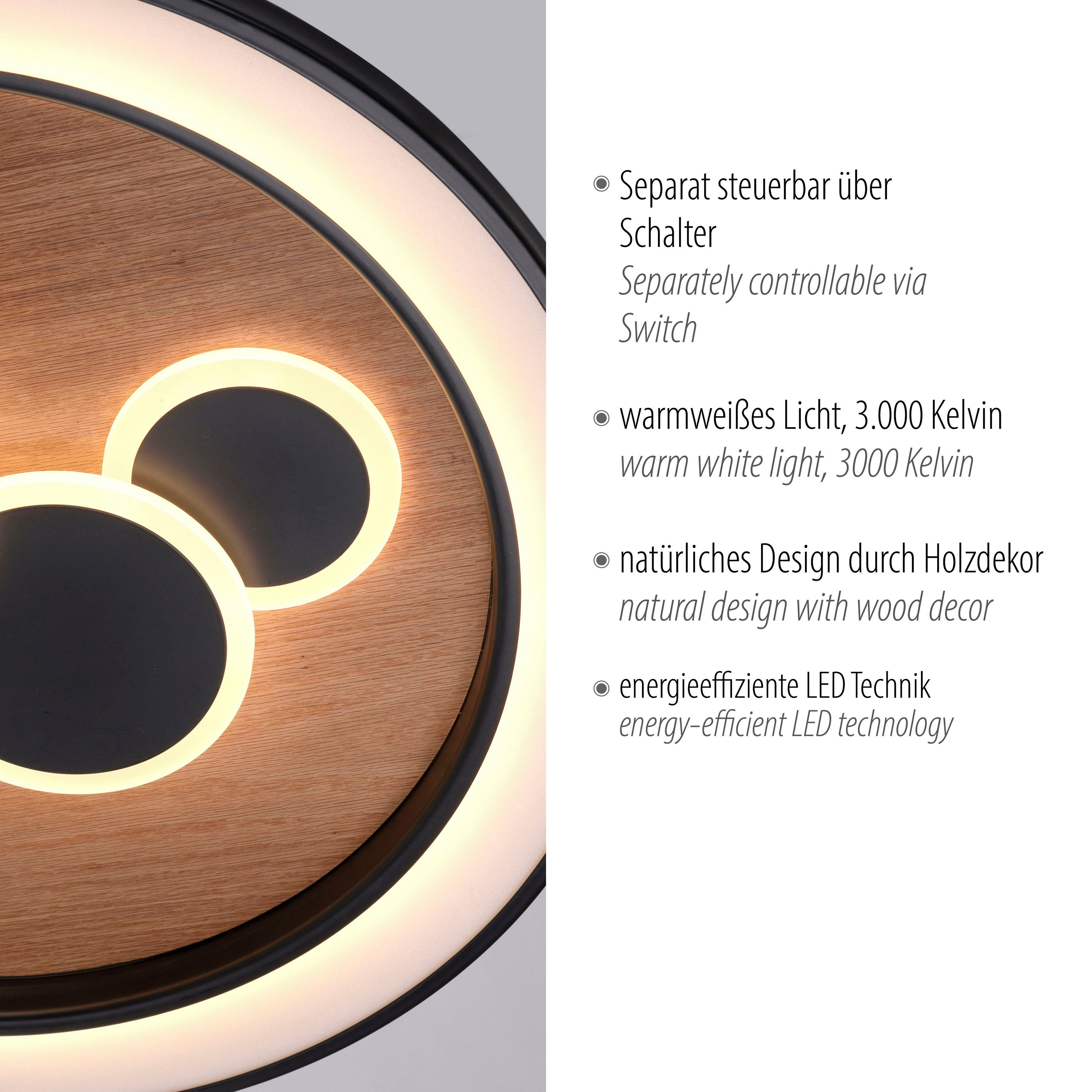 Paul Neuhaus Deckenleuchte ELIZA, LED LED, steuerbar Warmweiß, separat (Schalter) fest integriert