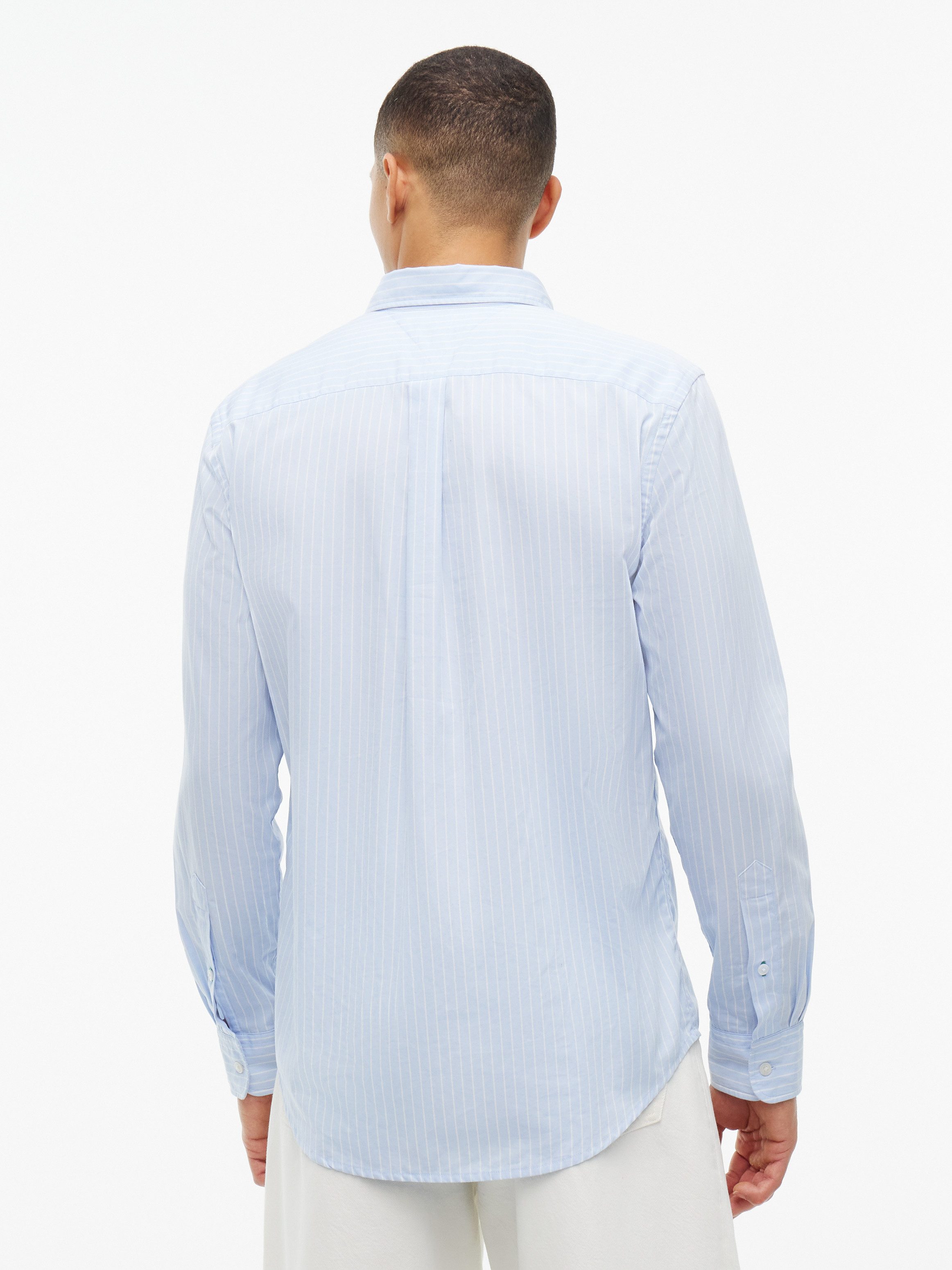 Tommy Hilfiger Langarmhemd FLEX HAIRLINE POPLIN REGULAR FIT Button-down-Kragen, gestreift – Bild 3 von 5