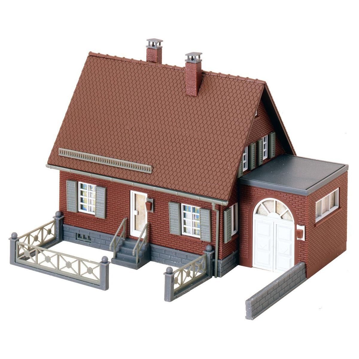 Faller Modellbausatz Faller 130216 Klinkerhaus mit Zaun H0