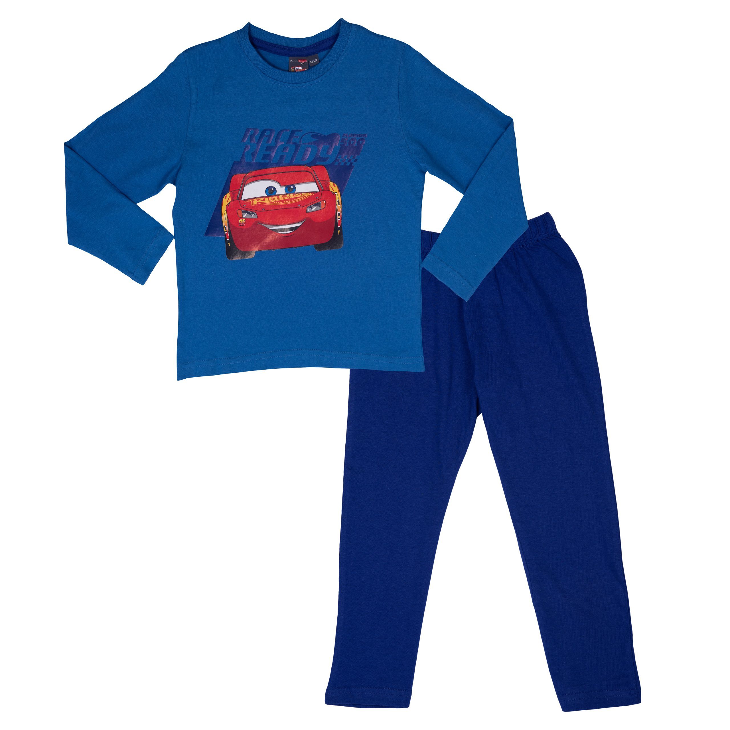 United Labels® Schlafanzug Disney Cars Schlafanzug für Jungen - Race Ready - Blau