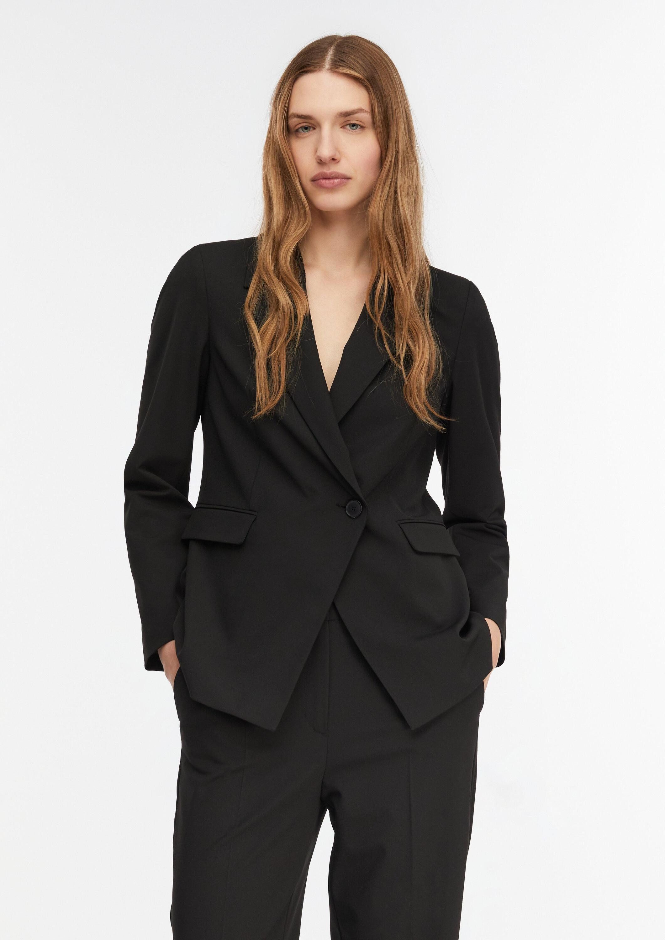 comma Jackenblazer Indoor-Blazer Taillierter Blazer aus Viskosemix günstig online kaufen