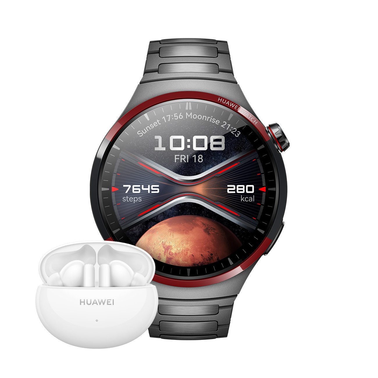 Huawei Watch 4 Pro Space Edition Medes-L19MN + Freebuds 5i Weiß Smartwatch