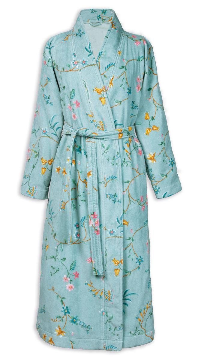 380 Blau Bathrobe 100% Fleurs Blue Herren Bademantel Les Bademantel S PiP Cotton, GS, Damen velour, und Frottee Morgenmantel Studio terry