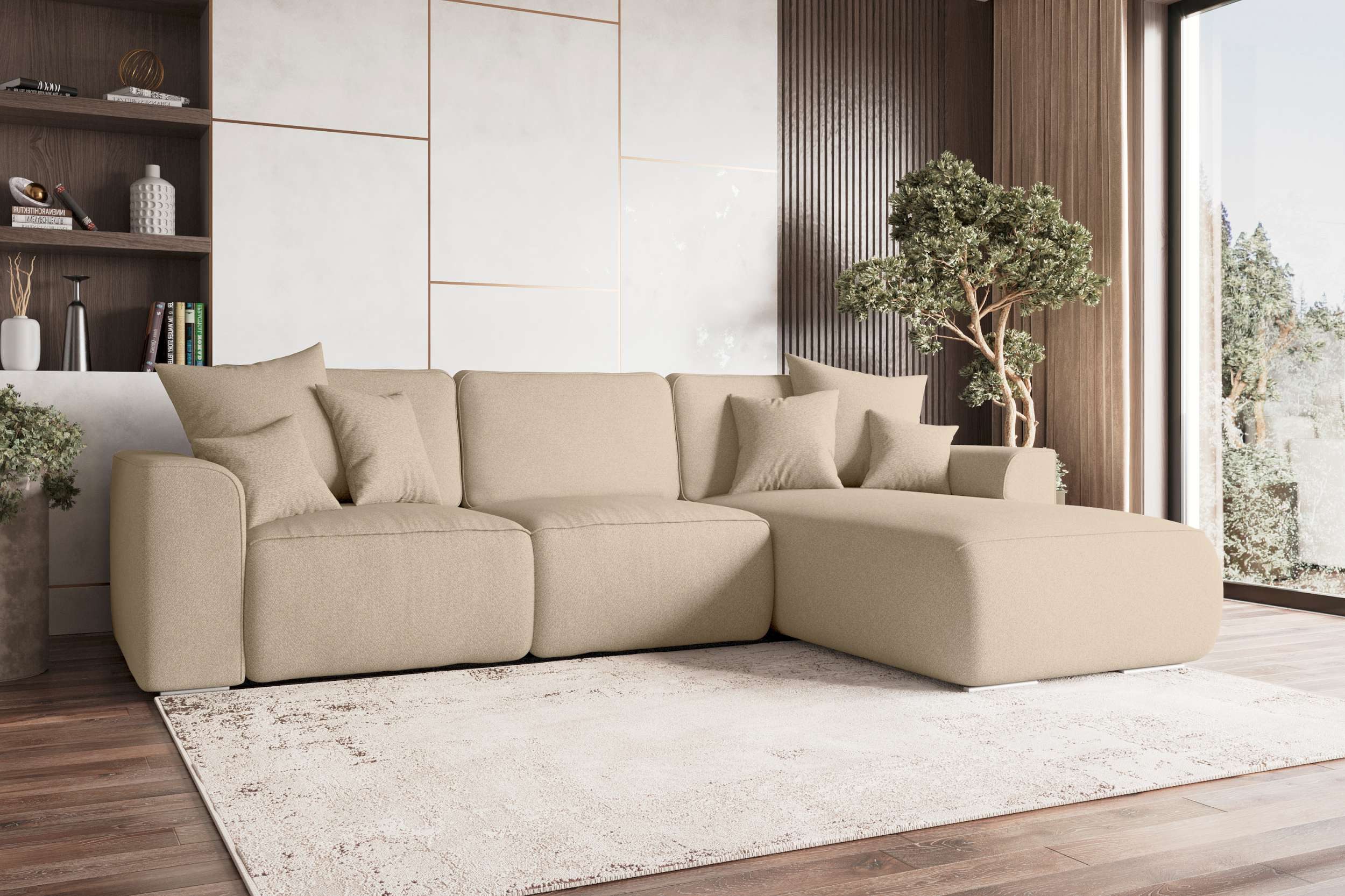 99rooms Ecksofa Gusto, Sofa L-Form, Eckcouch, mit abnehmbaren Kissen,Rundum günstig online kaufen