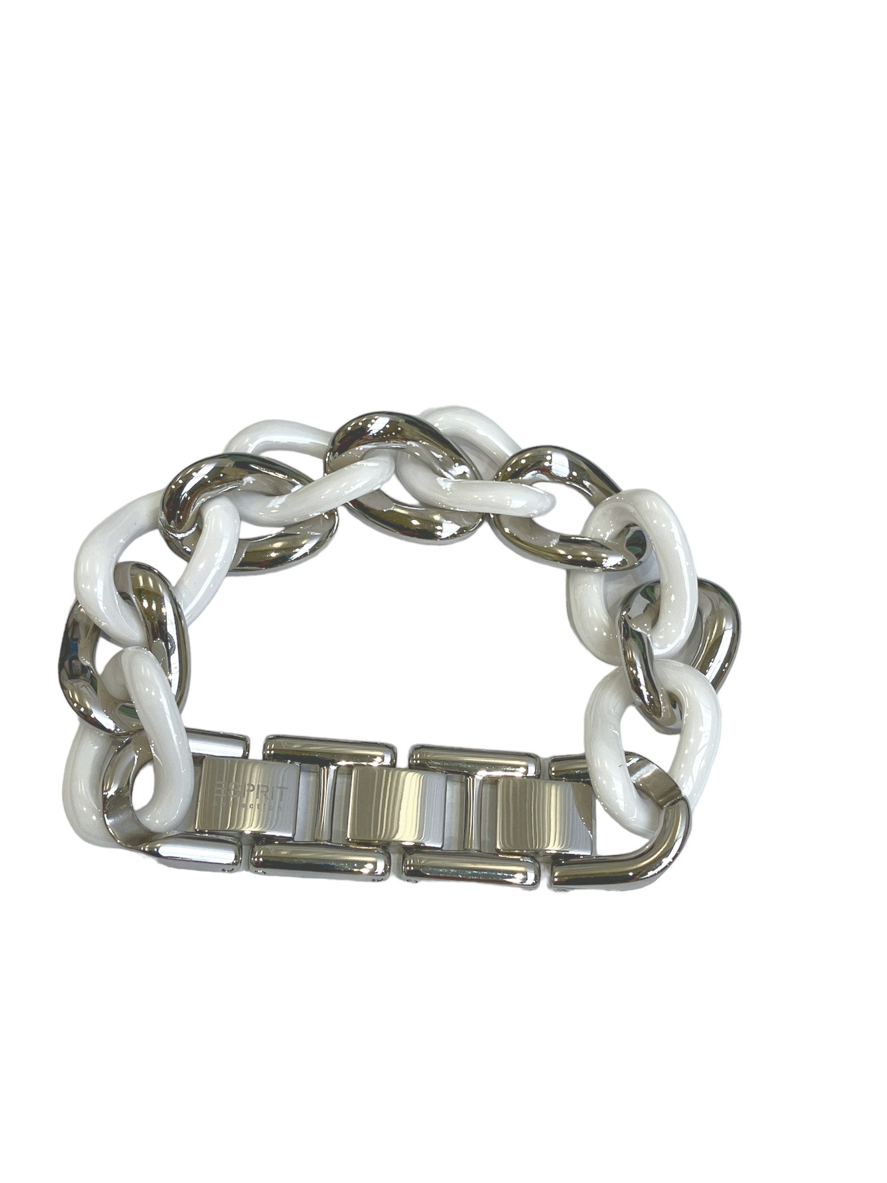 Esprit Collection Edelstahlarmband Edelstahl Silber Weiß - ELBR11606A195