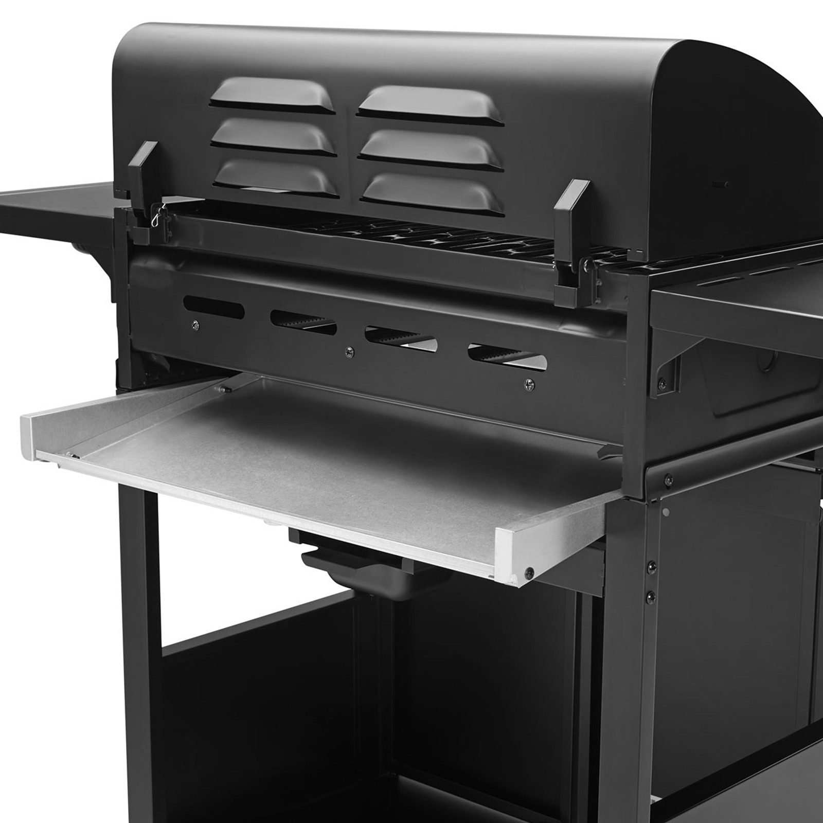 TAINO Gasgrill BASIC 4+1, Gasgrill mit Gasdruckminderer, Gasschlauch und Abdeckhaube, Piezozündung, 4 Brenner aus Edelstahl, Seitenkocher